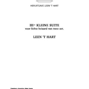 [PDF] Hart, Leen 't - IIIe kleine suite